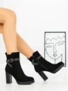 Botine cu Toc Gros QT07-31 BLACK | BELLICY