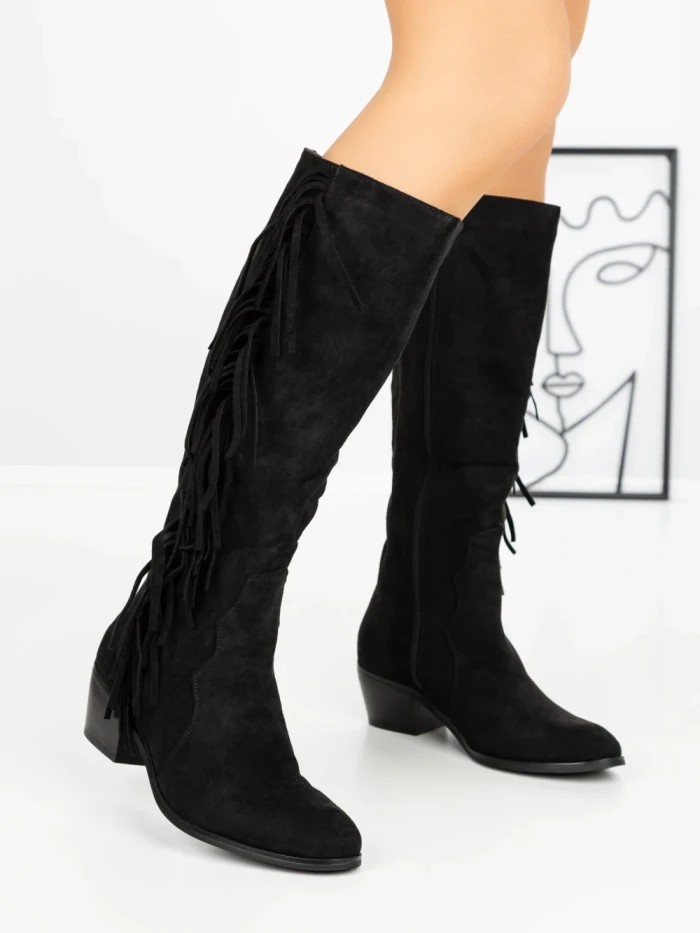 Cizme Dama cu Toc QT07-103 BLACK | BELLICY