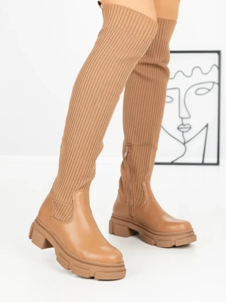 Cizme Dama cu talpa joasa Y79-7A CAMEL | BELLICY