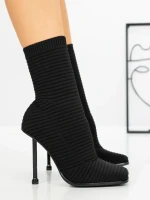 Botine cu Toc Subtire B5931 BLACK | MIA SHOES