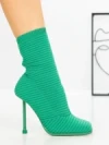 Botine cu Toc Subtire B5931 GREEN | MIA SHOES