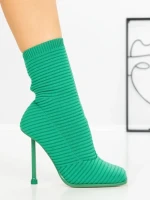 Botine cu Toc Subtire B5931 GREEN | MIA SHOES