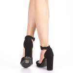 Дамски сандали с дебел ток XKK110A Черен (K33) Mei