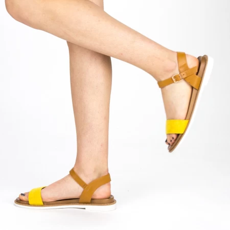 Дамски сандали FD51 Жълто (L36) Mei