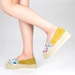 Дамски ежедневни обувки на платформа FS6 Жълто (C12) Mei