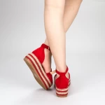 Дамски ежедневни обувки на платформа FS3 Червено (D36) Mei