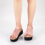 Дамски сандали на платформа 266-13 Розов (B04) Mulanka