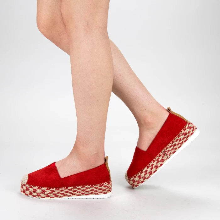 Дамски ежедневни обувки на платформа BL00029 Червено (L57) Botinelli