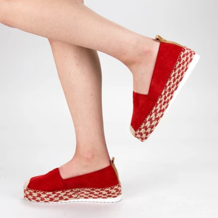 Дамски ежедневни обувки на платформа BL00029 Червено (L57) Botinelli