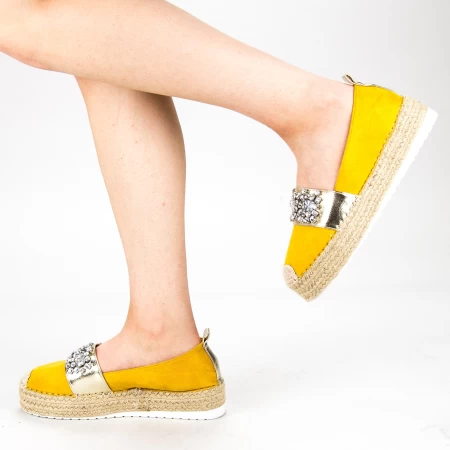 Дамски ежедневни обувки на платформа BL0003 Жълто (L23) Botinelli