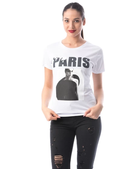 Дамска тениска 8127 PARIS Бял (G32) Adrom