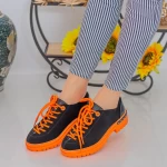 Дамски ежедневни обувки MX155 Черен-Оранжево (K47) Mei