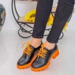 Дамски ежедневни обувки ZP1971 Черен-Оранжево (L36) Mei