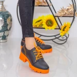 Дамски ежедневни обувки ZP1973 Черен-Оранжево (D19) Mei