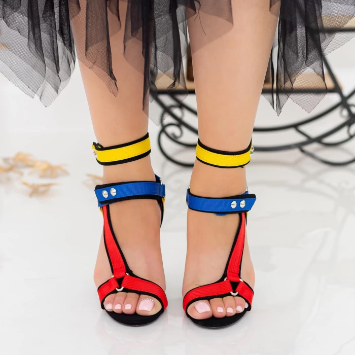 Дамски сандали с дебел ток XKK235 Многоцветен (D47) Mei