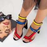 Дамски сандали с дебел ток XKK235 Многоцветен (D47) Mei