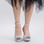 Дамски сандали на платформа XDT271A Сребро (M20) Mei