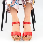 Дамски сандали WT006 Червено (H41) Mei