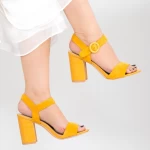 Дамски сандали на ток YBS76 Жълто (B27) Mei