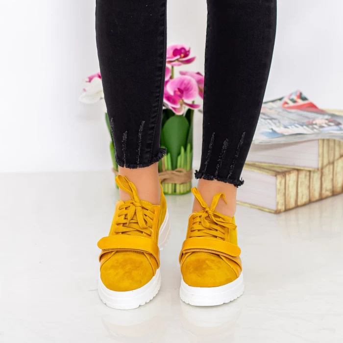 Дамски ежедневни обувки 1466-D6 Жълто (G12) Hebe