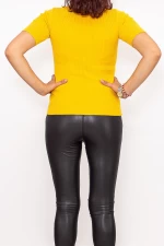 Дамска блуза с къс ръкав QF5079-3 Жълто (G48) Fashion