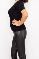 Дамска блуза с къс ръкав QF5079-3 Черен (G48) Fashion
