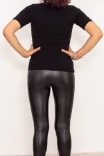Дамска блуза с къс ръкав QF5017-5 Черен (G04) Fashion