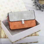 Дамска чанта 1752L141 Оранжево-Сиво (F10) Fashion