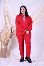 Дамски костюм Макси 9395 Червено (G68) Adrom