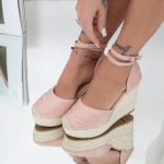 Дамски сандали на платформа LE219 Розов (B40) Mei