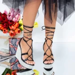 Дамски сандали на платформа XKK286 Черен (N36) Mei