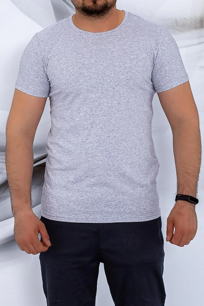 Мъжка тениска D236 Сиво (G53) Fashion