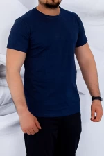 Мъжка тениска D236 Тъмно синьо (G53) Fashion