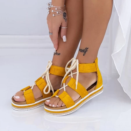 Дамски сандали LM331 Жълто (B18) Mei