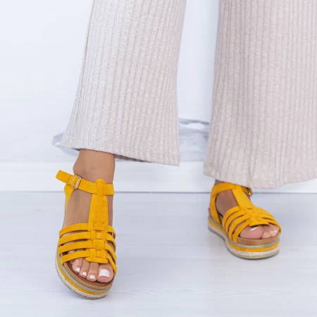Дамски сандали LM306 Жълто (D23) Mei