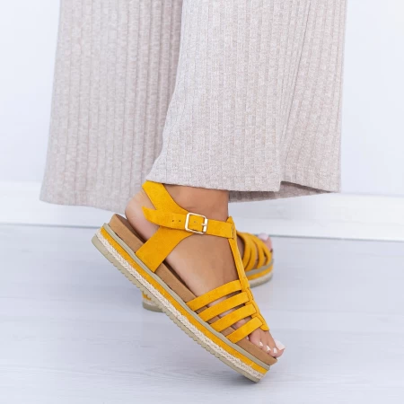 Дамски сандали LM306 Жълто (D23) Mei