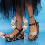 Дамски сандали на платформа TF18 Кафяво (C32) Mei