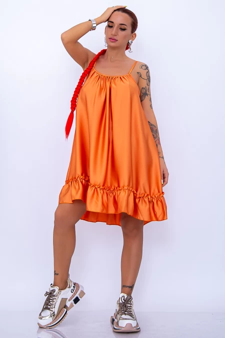 Дамска рокля 75272 Оранжево (G00) Fashion