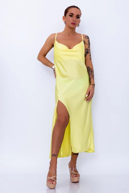 Дамска рокля 3305 Жълто (G00) Fashion