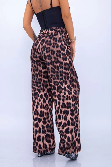 Дамски панталон 12261 Леопард Браун (G00) Fashion