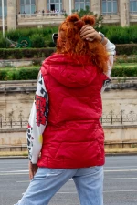 Дамска жилетка 8022 Червено (R02) Fashion