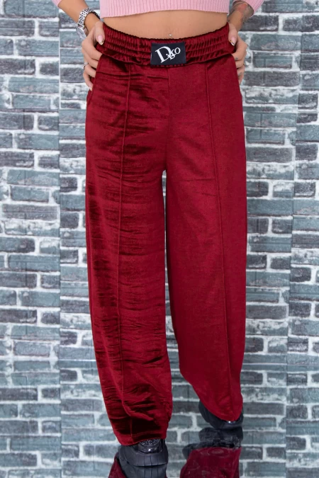 Дамски панталон P101 бордо (R06) Fashion