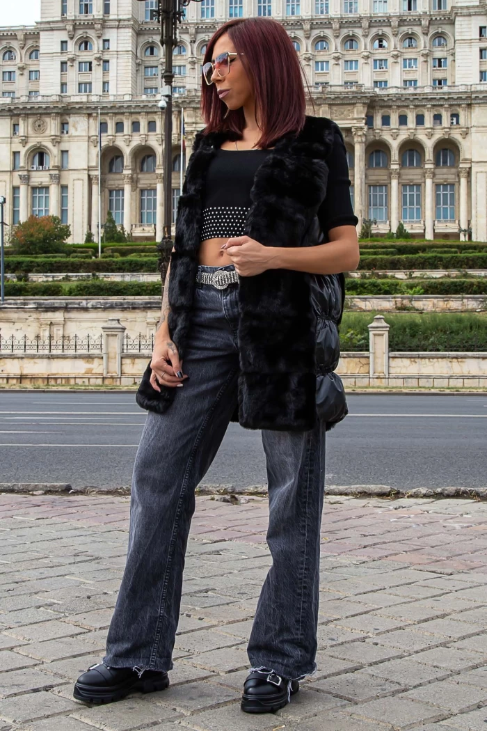 Дамска жилетка 21-15 Черен (R01) Fashion