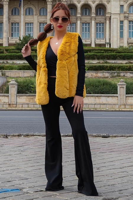 Дамска жилетка 21-25 Жълто (R05) Fashion