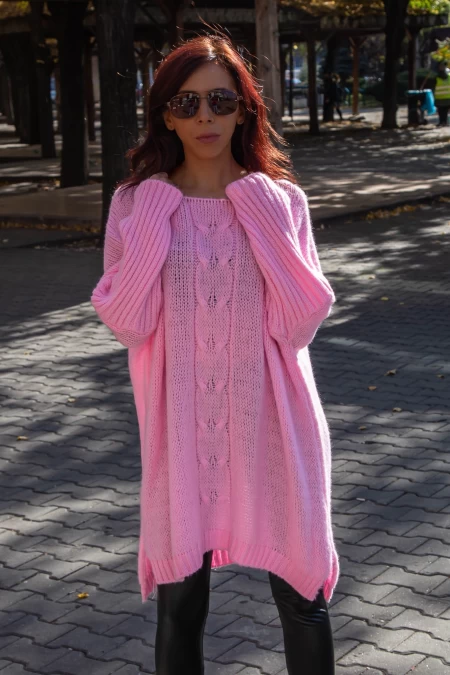 Дамски пуловер 8942 Розов (G71) Fashion