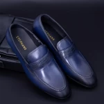 Елегантни обувки за мъже 003-831 Синьо (K39) Stephano
