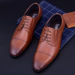 Елегантни обувки за мъже 550-032 Кафяво (L18) Eldemas