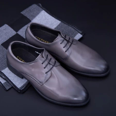 Елегантни обувки за мъже F066-020 Сиво (D04) Stephano