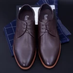 Елегантни обувки за мъже N136-8-2 Кафе (K09) Eldemas