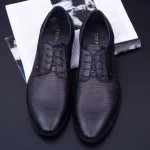 Елегантни мъжки обувки от естествена кожа Y053A-08F Черен (B22) Stephano